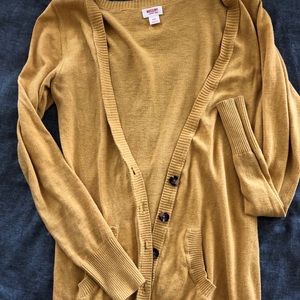 Mossimo Mustard Yellow Cardigan